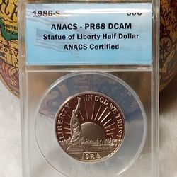 #361 Statue Of Liberty 1986 Half Dollar Coin 