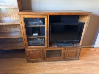 Media Console shelf and bookcases