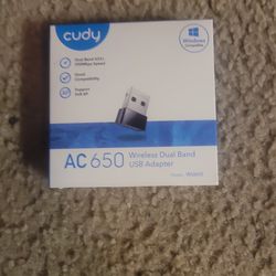Cudy AC 650Mbps USB WiFi Adapter for PC, 5GHz/2.4GHz Wireless Dongle, WiFi Wireless Adapter for Laptop - Nano Size, Compatible with Windows XP / 7/8.x