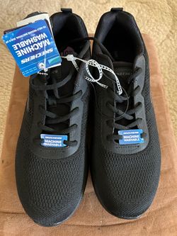 SKECHERS MEMORY FOAM VERY COMFORTABLE SHOES FOR MEN’S  Size : US 10 Color : BLACK  Machine Washable