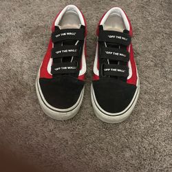 Vans Old Skool V Black Red White Size 8 Male 