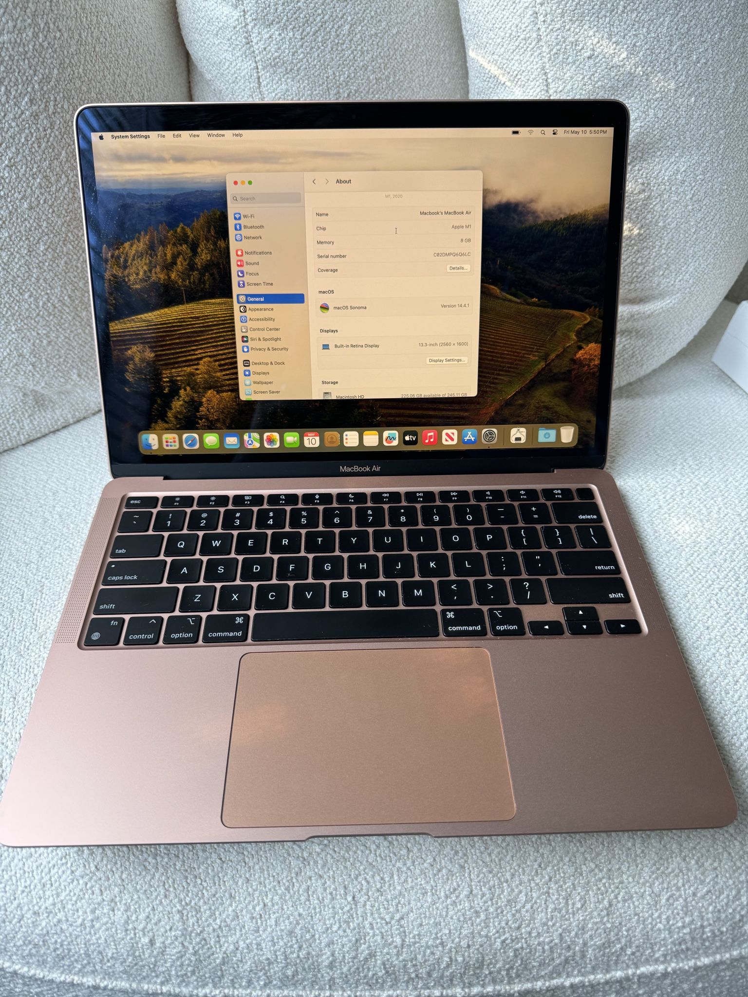 MacBook Air 2020 M1 Chip 256gb