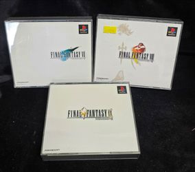 PlayStation 1 Japanese Lot of 3 - Final Fantasy VII, VIII, IX