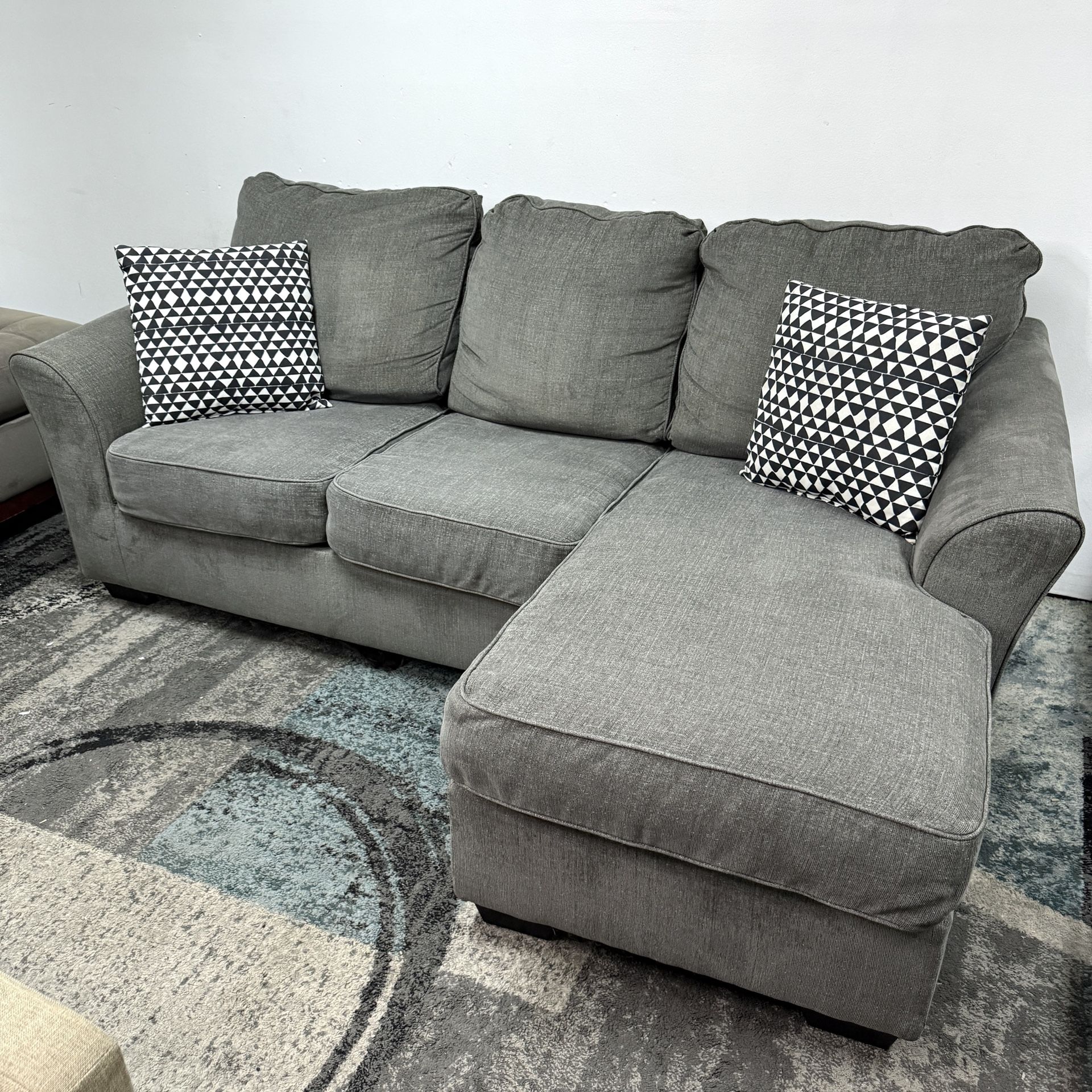 Gray Sectional Free Delivery Sofa Reversible Chaise Couch