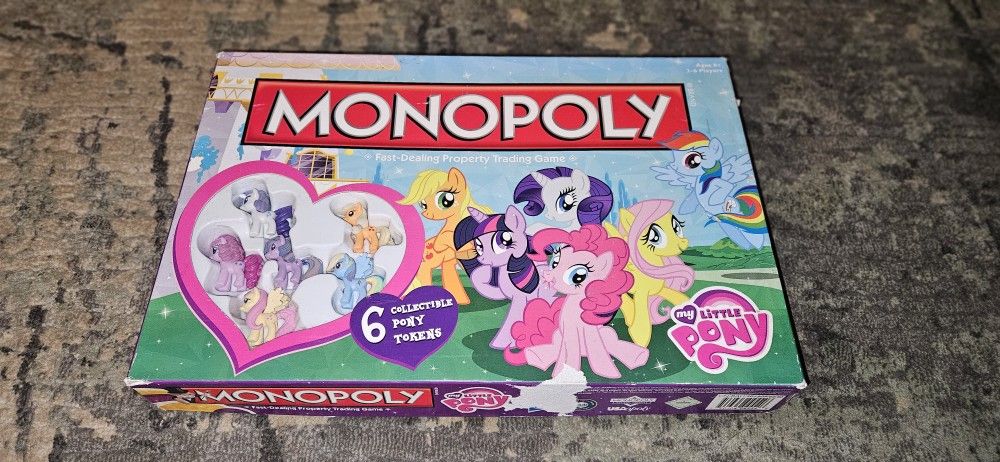 My Little Pony Monopoly (2013) 100% Complete Box Has Wear Contents Are Excellent