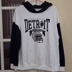Detroit Football Graphic Hoodie Size L