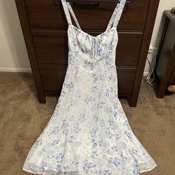Medium Blue Floral Dress