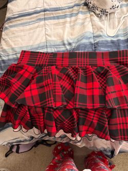 Red Punk Rock Skirt