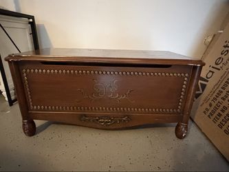 Wooden Storage Bench with Hinged Top - 37"W x 18"H x 16"D