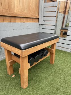 Gym stretch table with extras