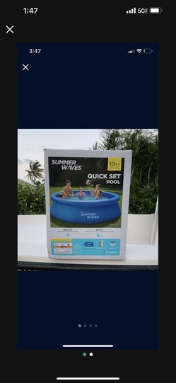 Summer Waves 10ft x 30in Quick Set Inflatable Above Ground Pool With Filter Pump