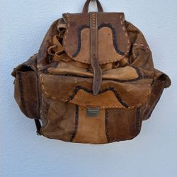 Handmade Woven Leather Backpack