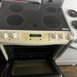 Glass Top Beige Stove
