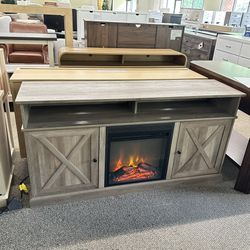 Brand new Electric Fireplace TV Stand - Gray