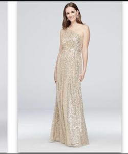 Gold bridesmaid/prom Dress - Size 6