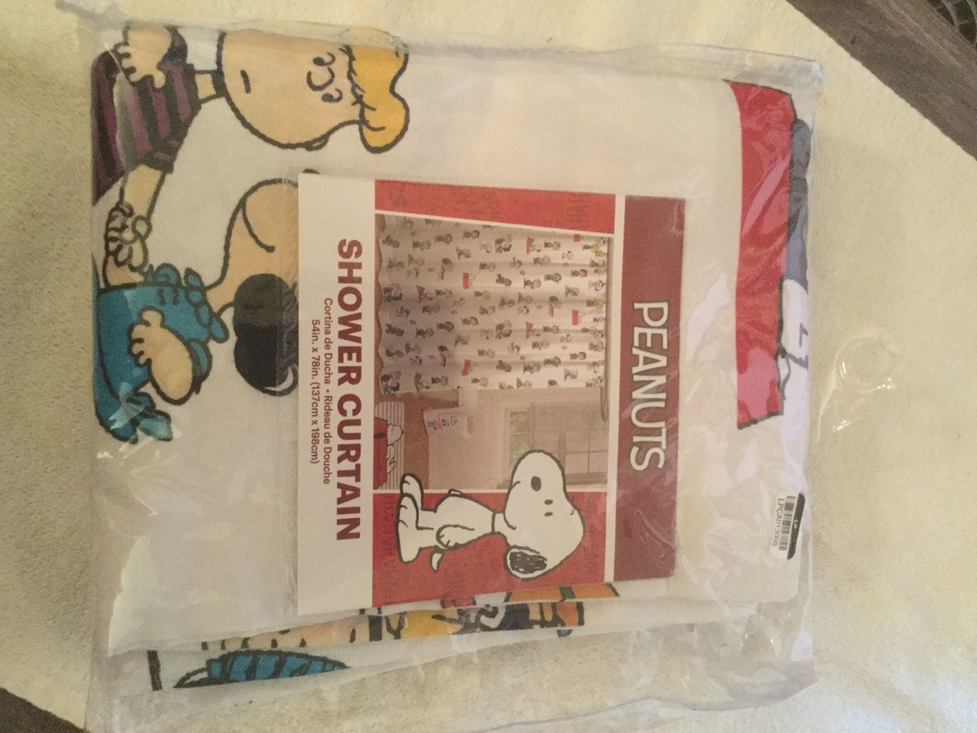 Peanuts Fun Brighten Color Shower Curtain 54”x78”