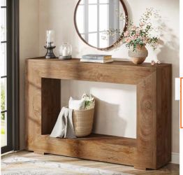 Brand New BYBLIGHT Turrella 47 in. Wood Color Rectangle MDF Console Table with Storage