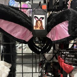 Plush bunny ears (black)