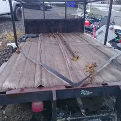 12ft Truck Stake Bed With Tool Boxes And Ladder Rack 