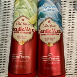 Old Spice Super Hydration Men's Body Wash, Deep Sea or Cucumber & Avocado Oil 24/7 Renewing Moisture, 20 fl oz. New