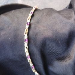 Gold Purple Bracelet 