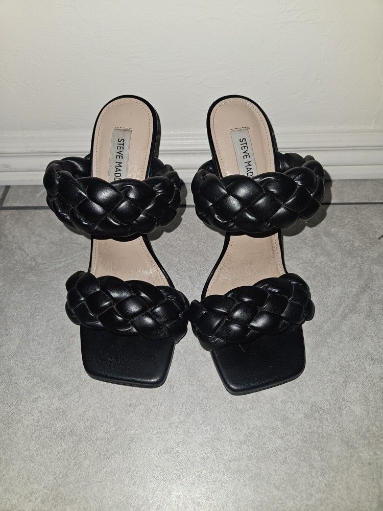 Steve Madden Black Heel Sandals