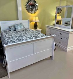 New 4pc bedroom set in box buy now pay later $39 down no credit needed