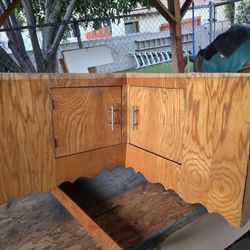 Solid Wood Corner Cabinet 