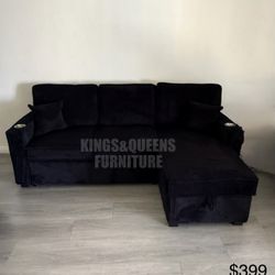 New Black Sofa Bed 