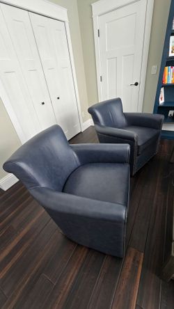 Leather swivel chairs