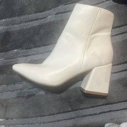 White Ankle Boots 