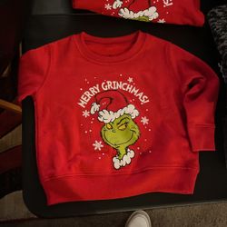 Kids grinch sweatshirt size to T