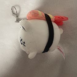 Cat Sushi Keychain Plush