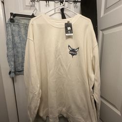 New Charlotte Hornets Beige Sweatshirt 