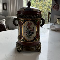 Vintage Porcelain Motif Canister 