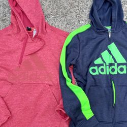 2 Girls Adidas Hoodies Sizeclarge/xlarge