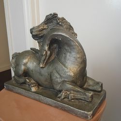 Vtg Vintage 1980 Austin Productions Inc Horse Unicorn Sculpture 