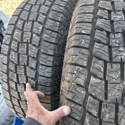 2 all-terrain tires, Like A new conditions  265 70 15
