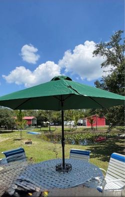 Large Green Outdoor Patio Umbrella