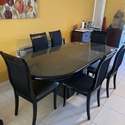 6 People Dining Table Plus Chair’s 