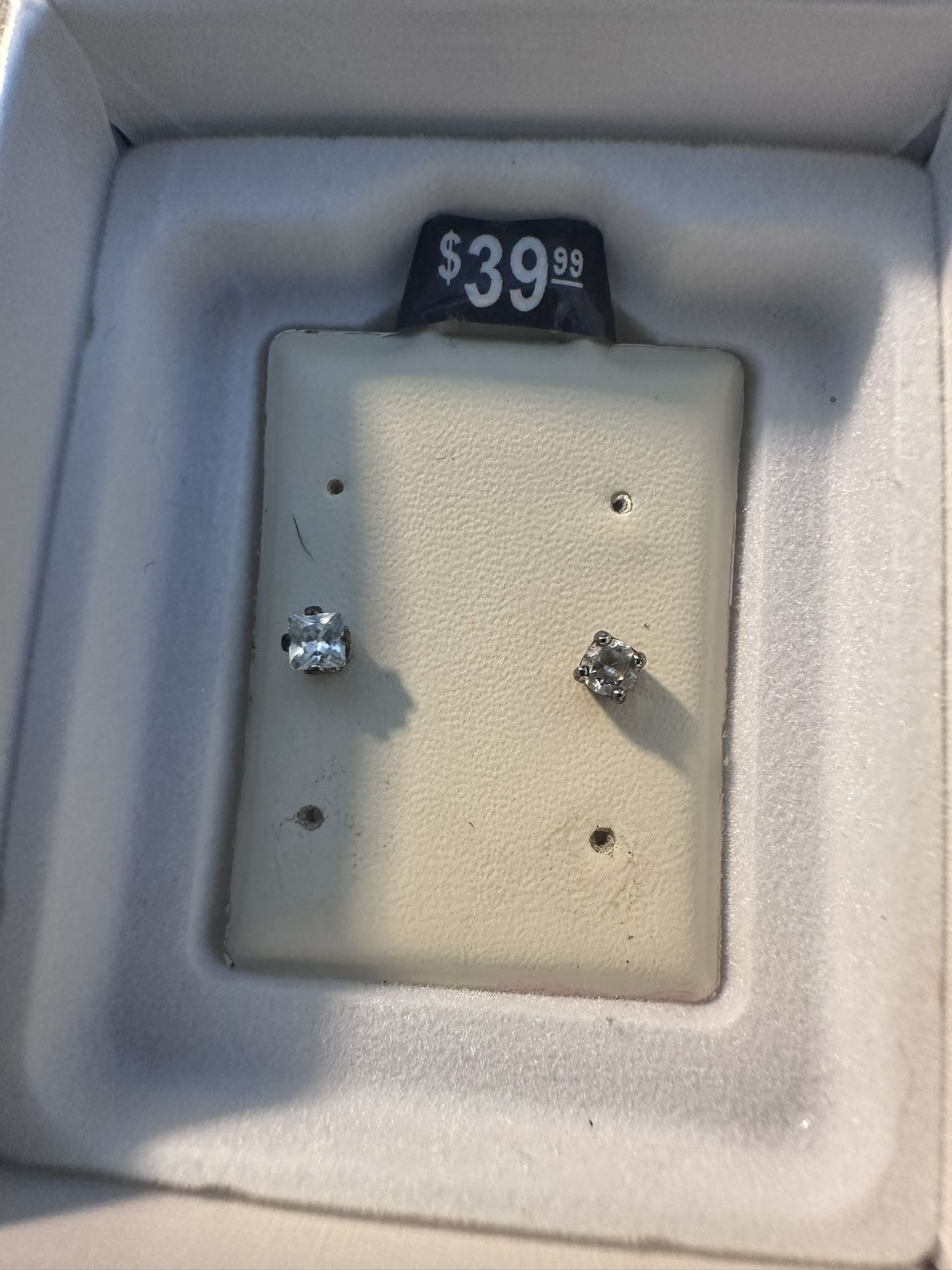 Sterling Silver & CZ Stud Earrings