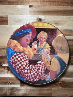 Vintage decorative Plate “Make me a clown “