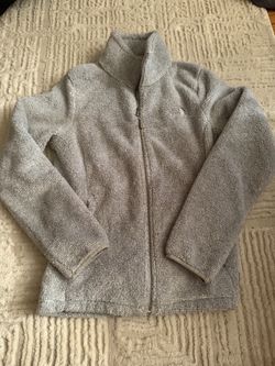 The North Face Women’s Medium Gray Fleece Jacket Full Zip Soft Cozy