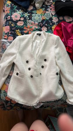 DKNY white blazer never been worn high end