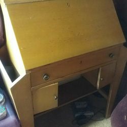 Vintage  Drop Front Secretary Desk