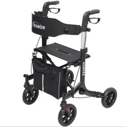 Zenbon Rollator Walker with Seat and Bag