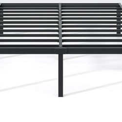 Open Box JETO Metal Bed Frame,King Size Bed Frame with Storage Space,Heavy Duty Sturdy Mattress Foundation,Easy Assembly,No Box Spring Needed, Black,1