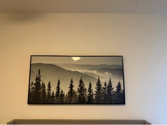 Large Framed Mountain Landscape Wall Art