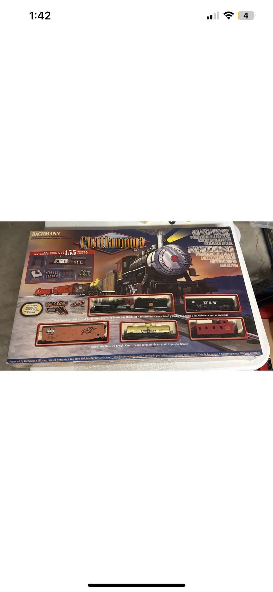 New BACHMANN Chattanooga Ready-to-Run HO Electric Train Set 155 Pieces