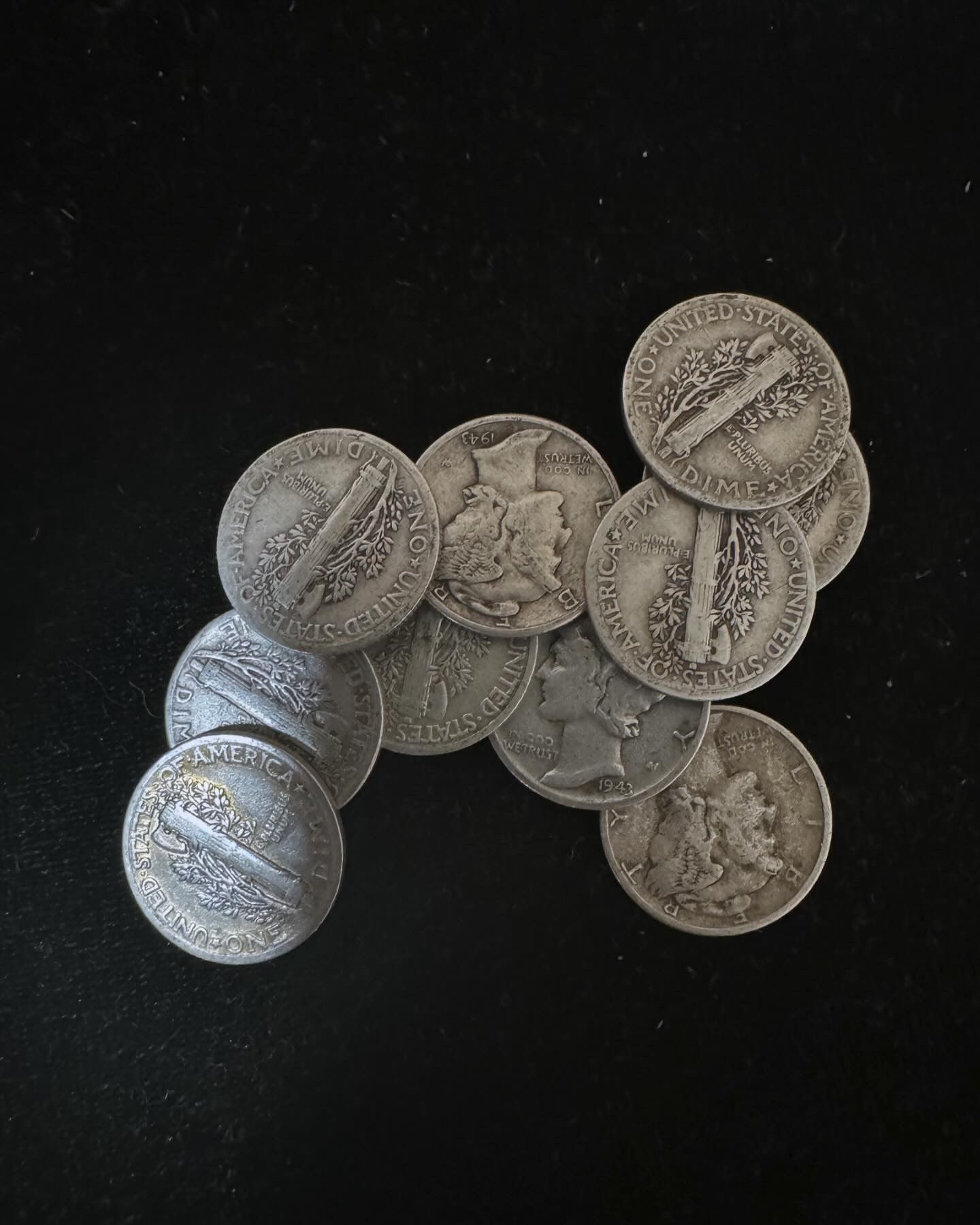 Lot Of 10 Mercury Dimes From 1916 To 1944